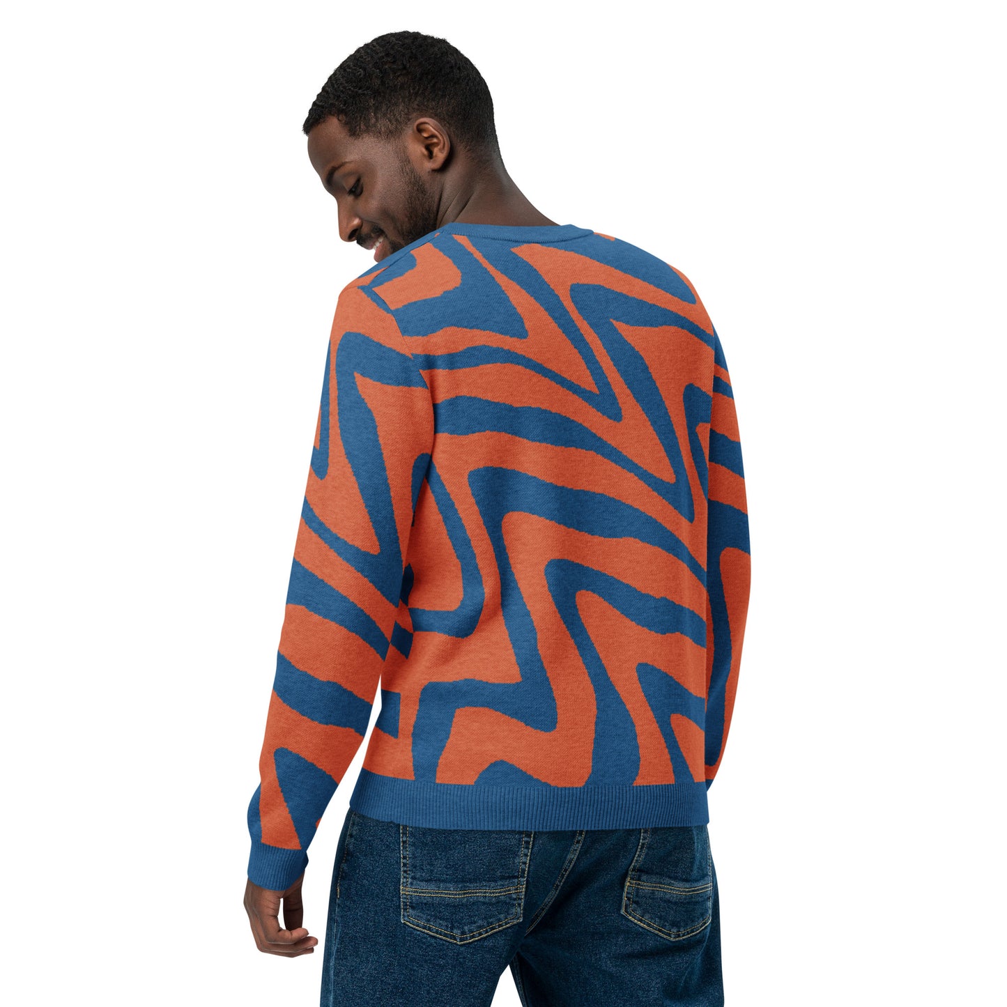 Oh Shiz! Knitted Sweater (Blue Trim)
