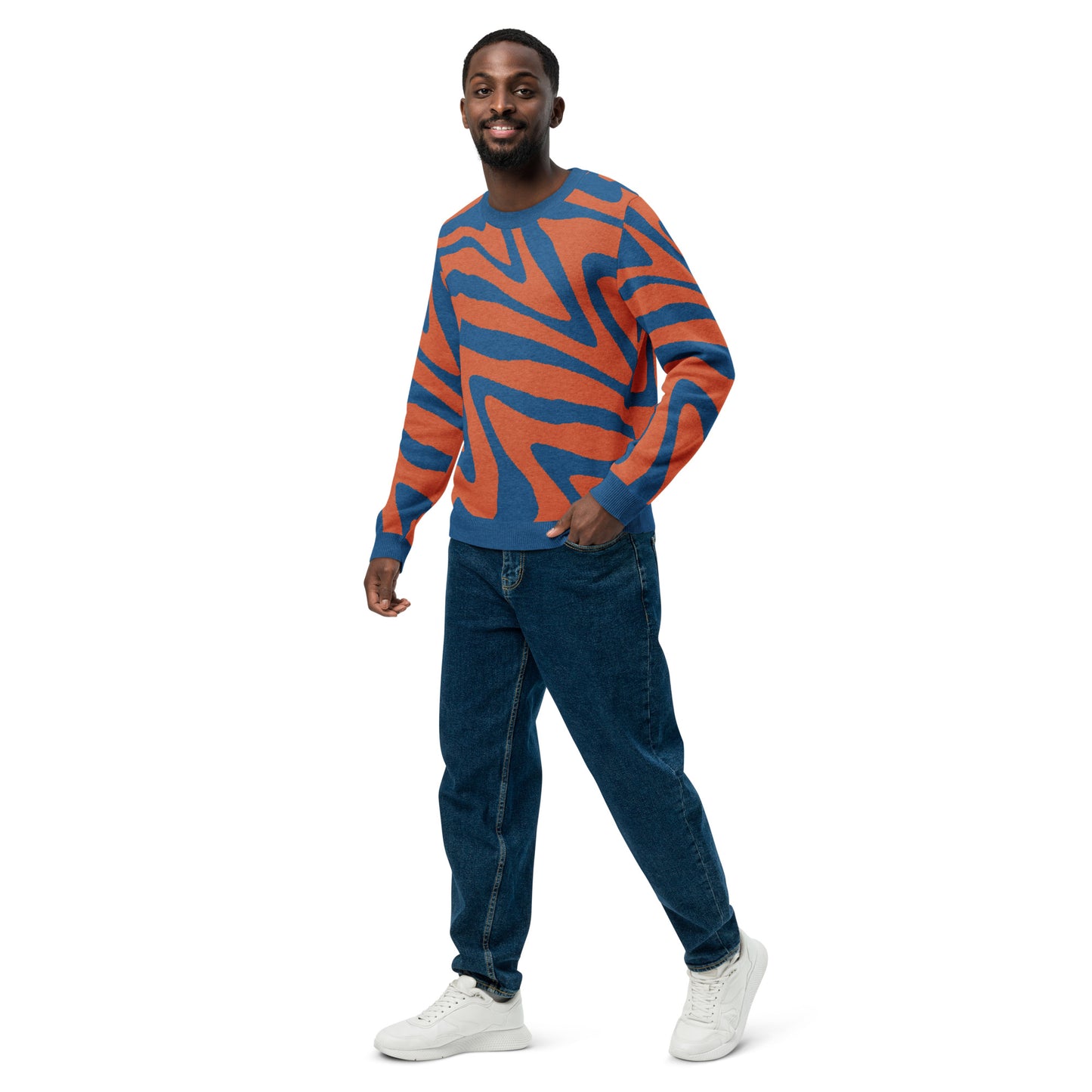 Oh Shiz! Knitted Sweater (Blue Trim)