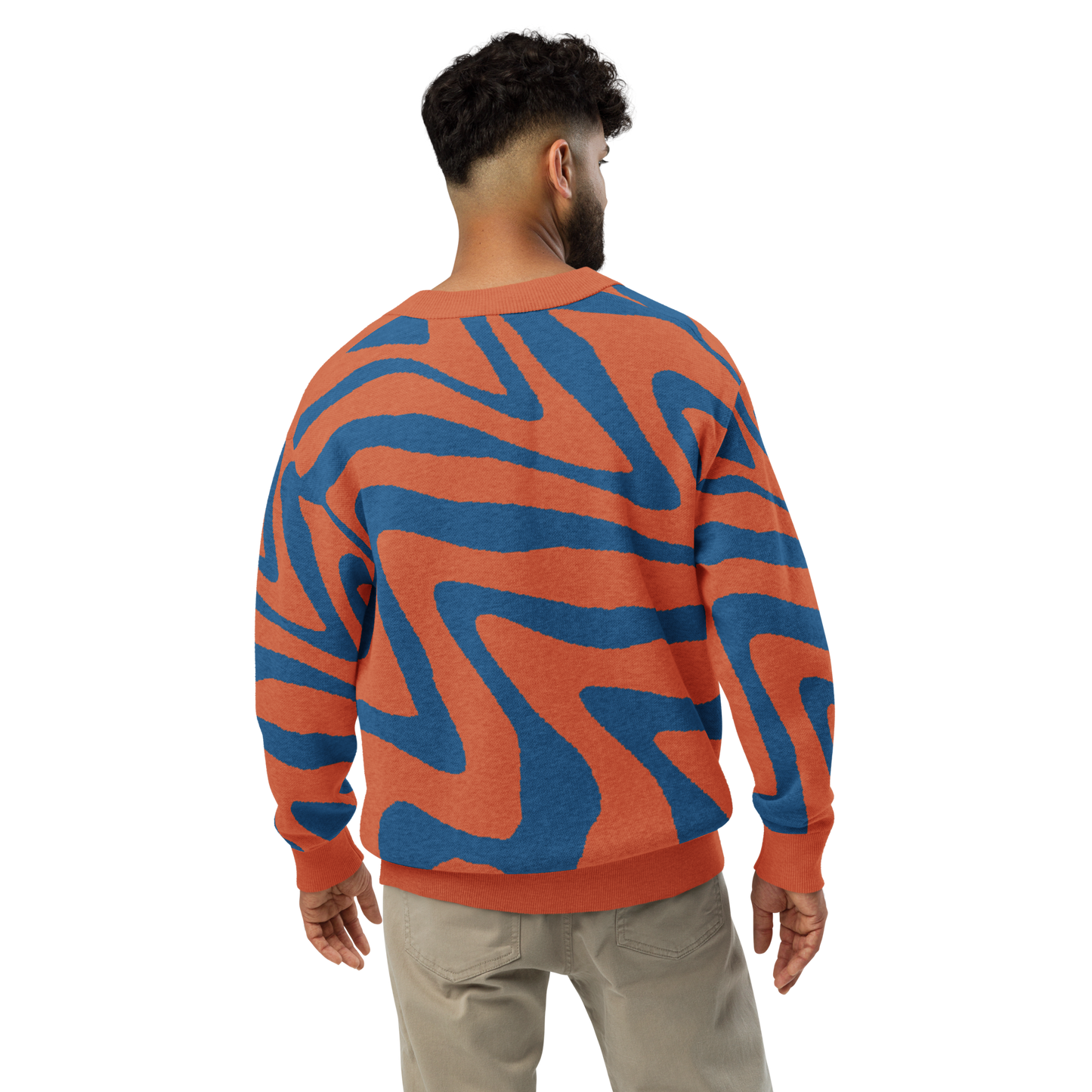 Oh Shiz! Knitted Cardigan (Orange Trim)