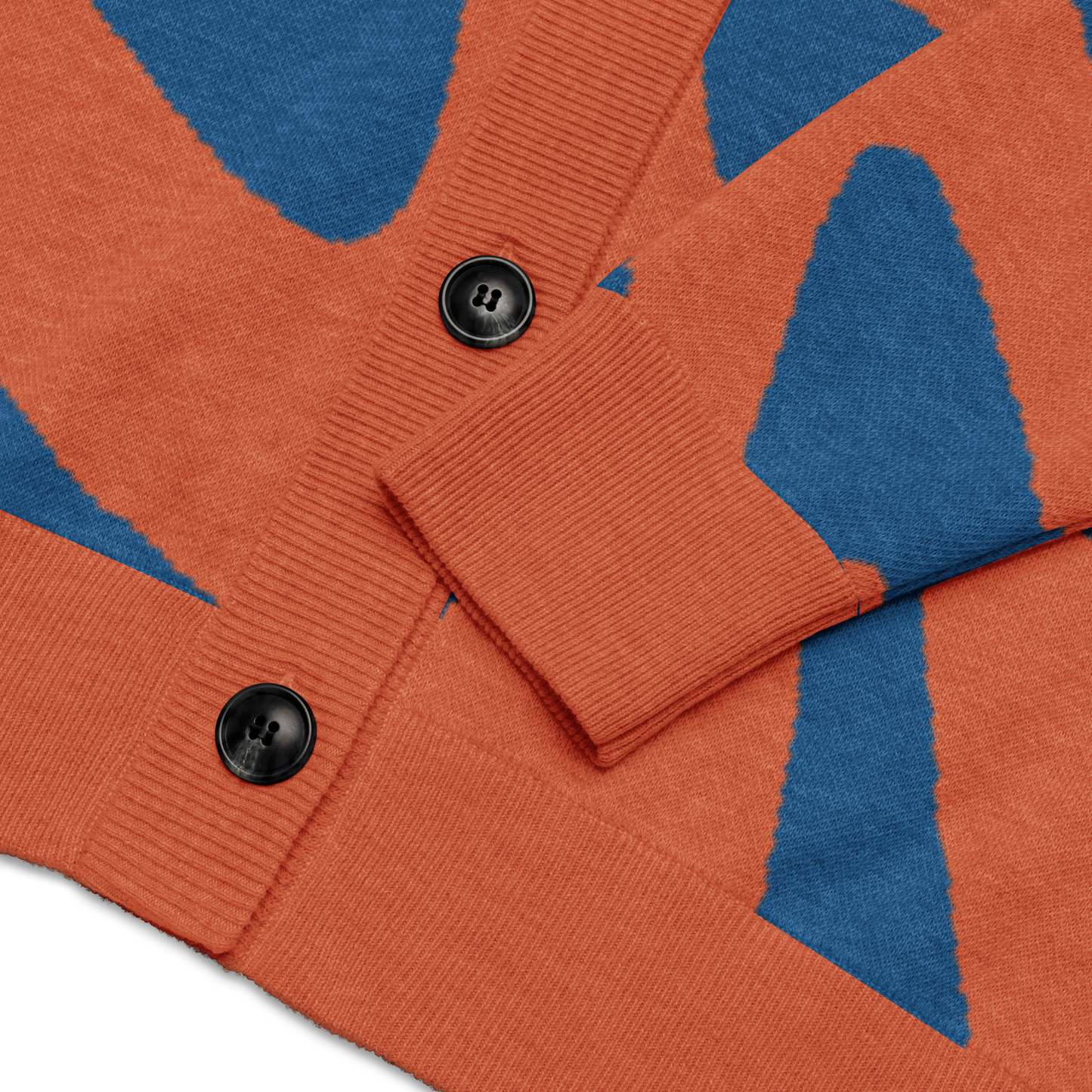 Oh Shiz! Knitted Cardigan (Orange Trim)