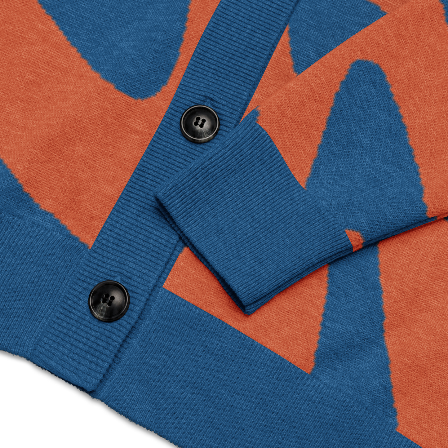 Oh Shiz! Knitted Cardigan (Blue Trim)
