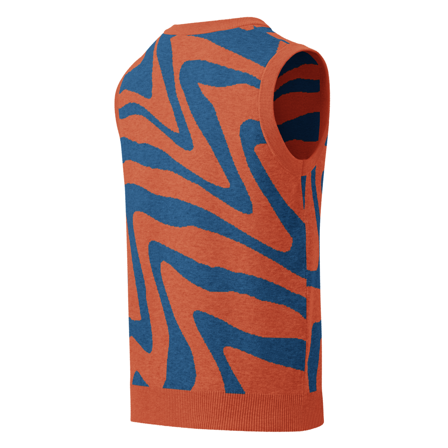 Oh Shiz! Knitted Sweater Vest (Orange Trim)