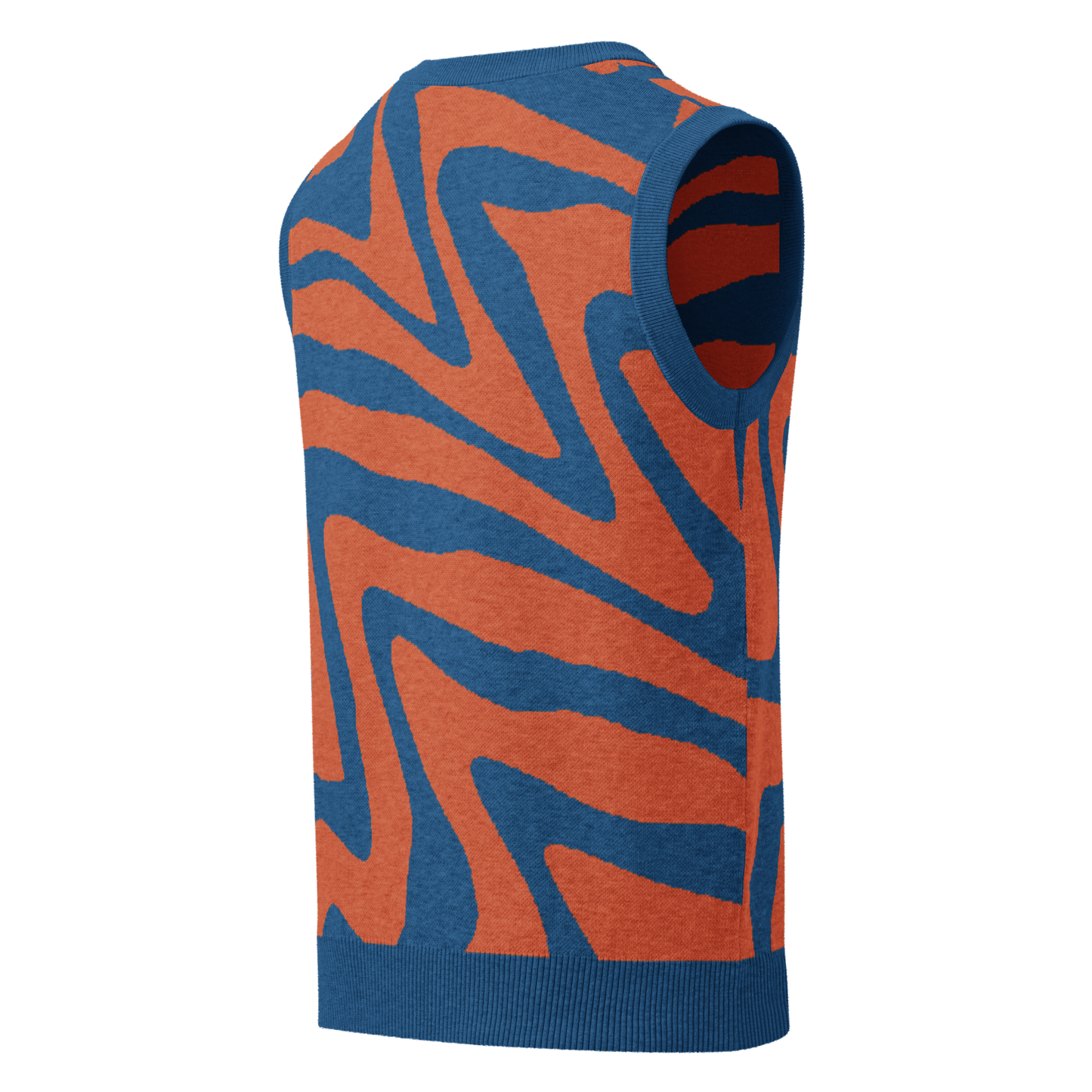 Oh Shiz! Knitted Sweater Vest (Blue Trim)