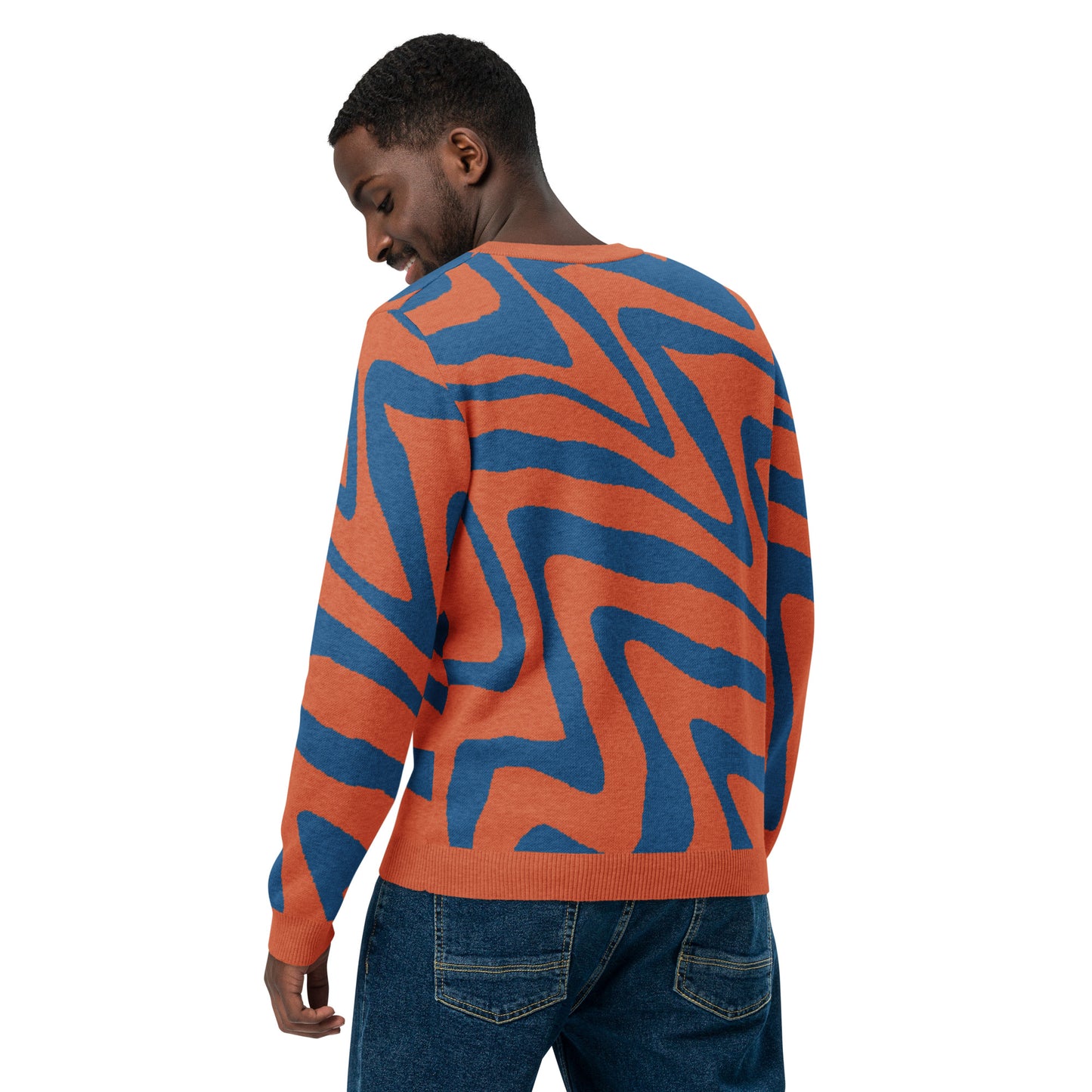 Oh Shiz! Knitted Sweater (Orange Trim)