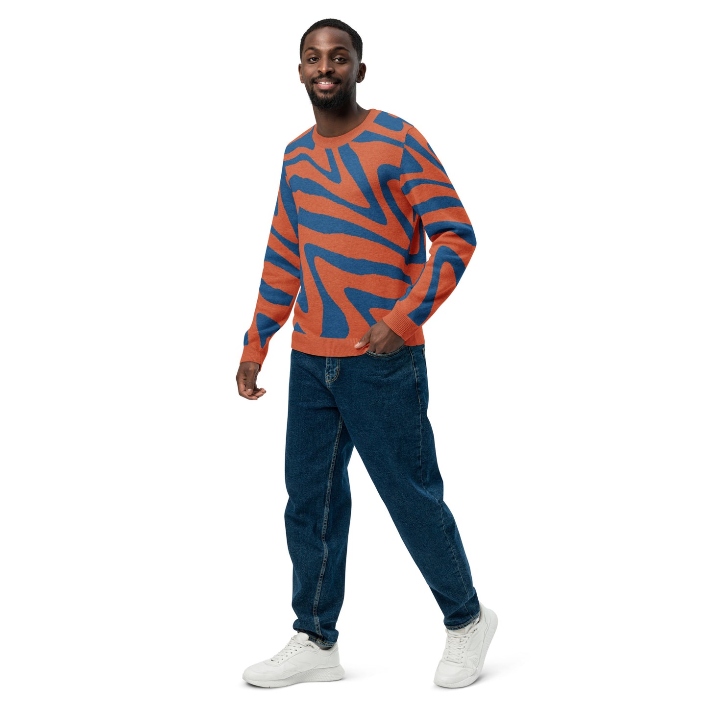 Oh Shiz! Knitted Sweater (Orange Trim)