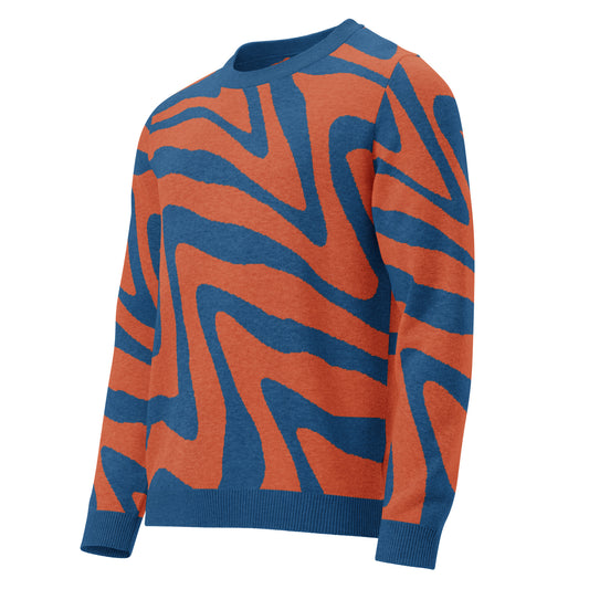 Oh Shiz! Knitted Sweater (Blue Trim)